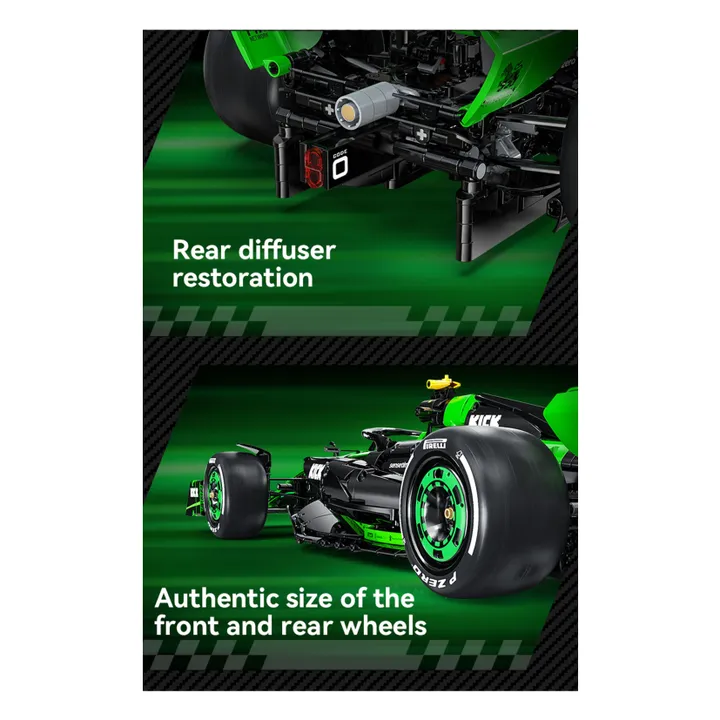 Kit de construction 1:8 - KICK Sauber F1 Team C44 2024 - 2 553 pièces- Image produit n°5