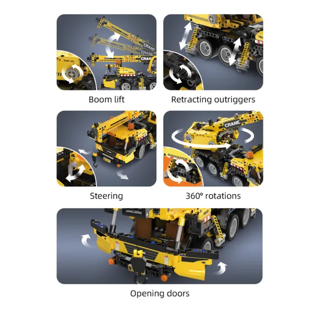 Crane construction kit - 658 parts