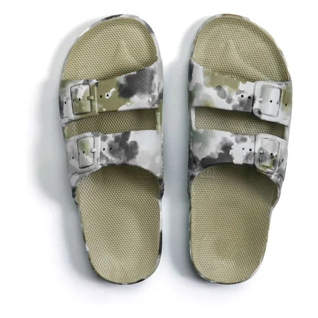 Bandhani Sandals | Khaki