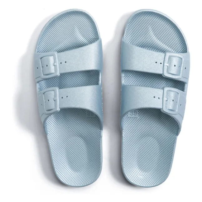 Fancy sandals | metallic blue