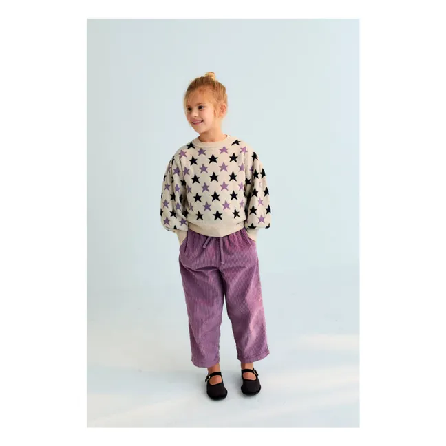 Rippenvelours-Hose Nicol | Violett