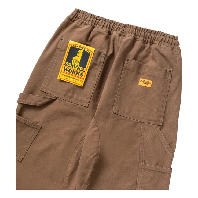 Pantalones de cocinero de algodón orgánico | Camel