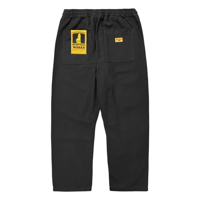 Moleskin Chef Pants Bio-Baumwolle | Noir foncé