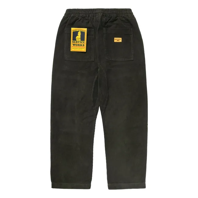 Pantalones de pana de algodón orgánico | Verde Kaki