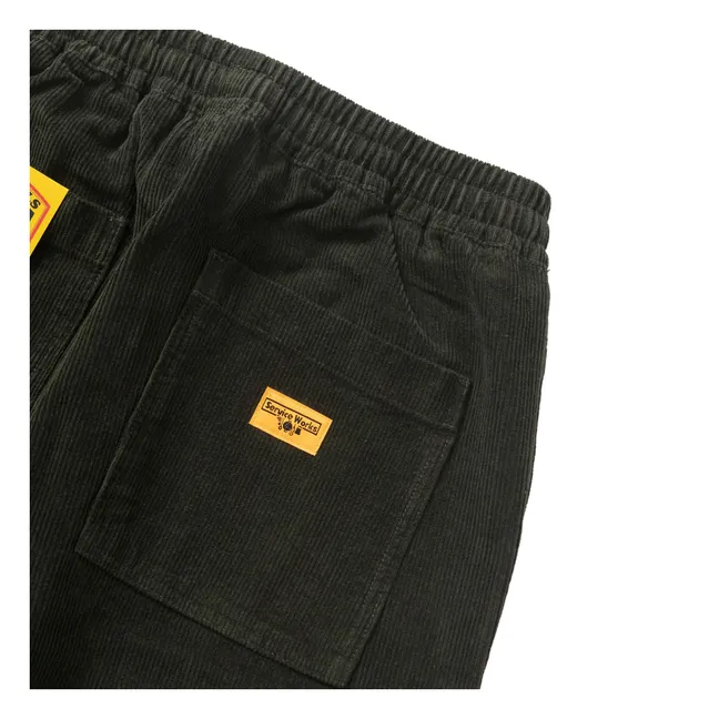 Pantalones de pana de algodón orgánico | Verde Kaki