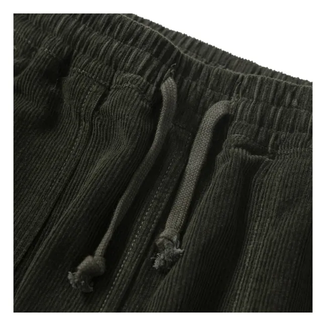 Pantalones de pana de algodón orgánico | Verde Kaki