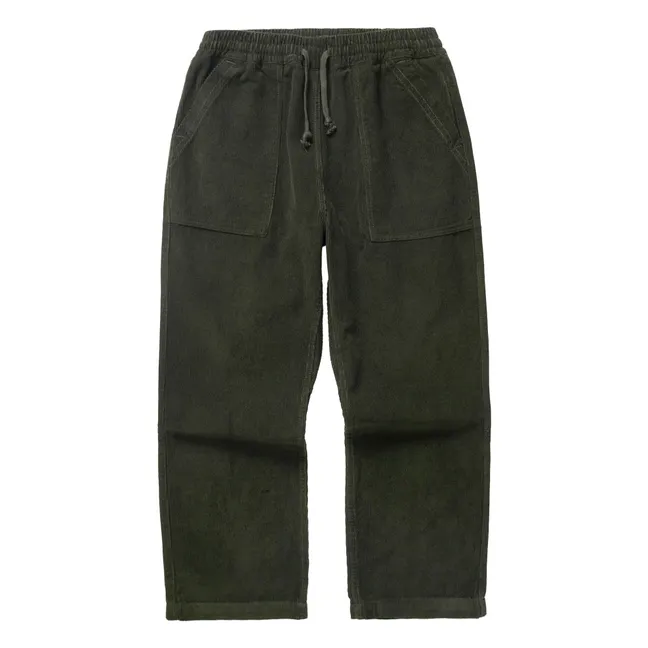 Pantalon Corduroy Chef Pants Coton Bio | Vert kaki