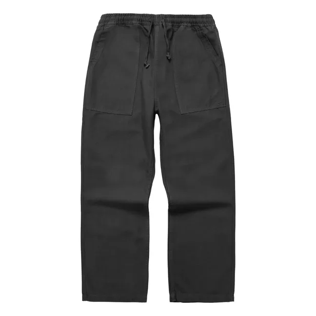 Pantalones de pana de algodón orgánico | Noir foncé
