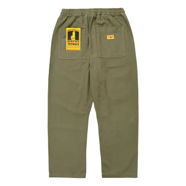 Pantalon Classic Chef Pants Coton Bio | Vert olive