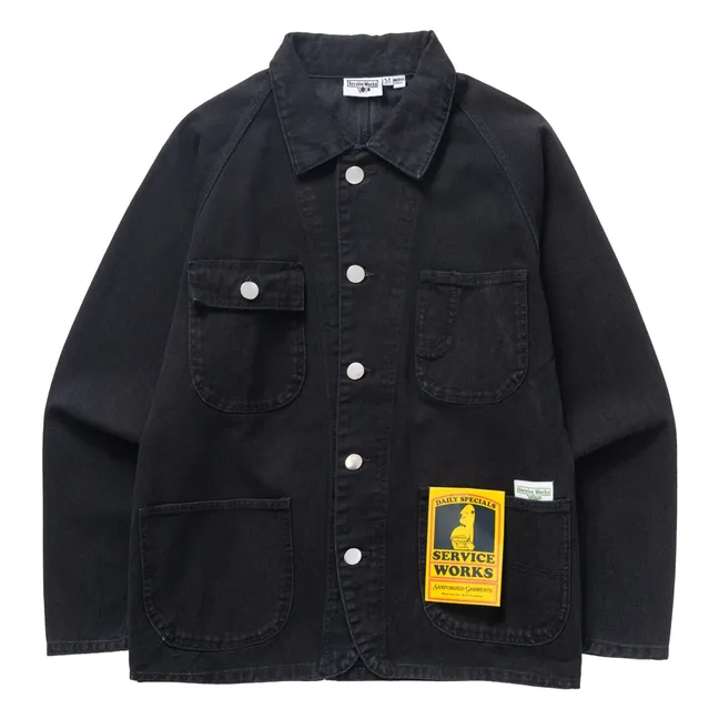 Denim Coverall 2.0 Organic Cotton Jacket | Noir foncé