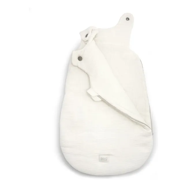 Baby sleeping bag in cotton gauze | Ivory