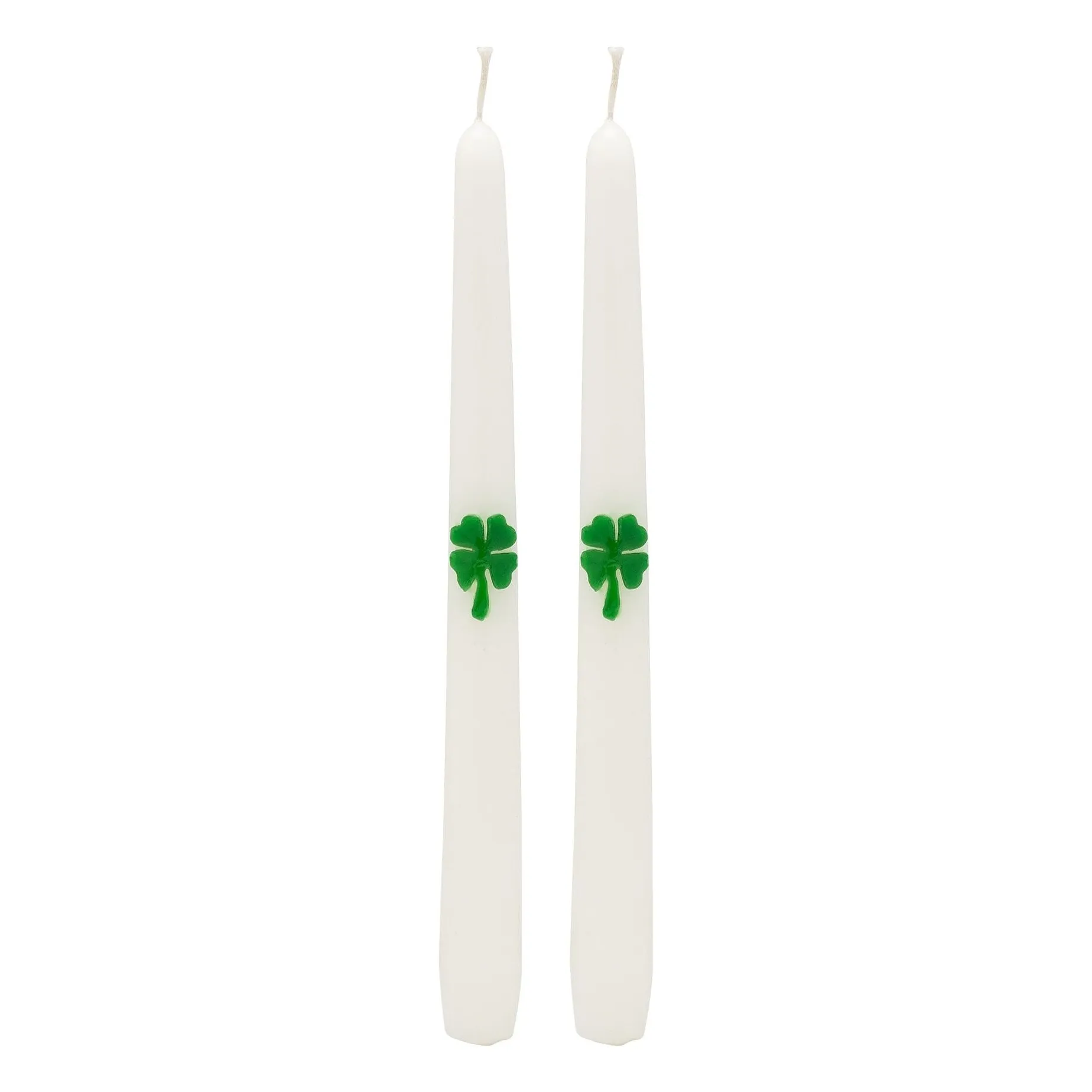 Anna + Nina Green Shamrock Candles - Set Of 2