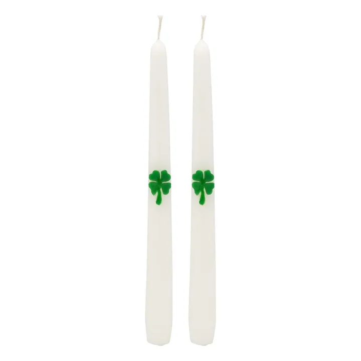 Bougies trèfle Shamrock - Set de 2 | Vert- Image produit n°0