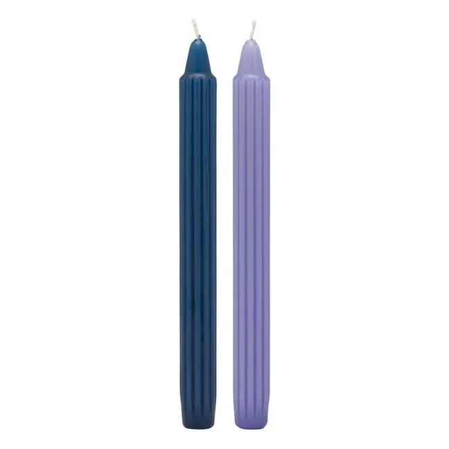 Cleo candles - Set of 2 | Blue