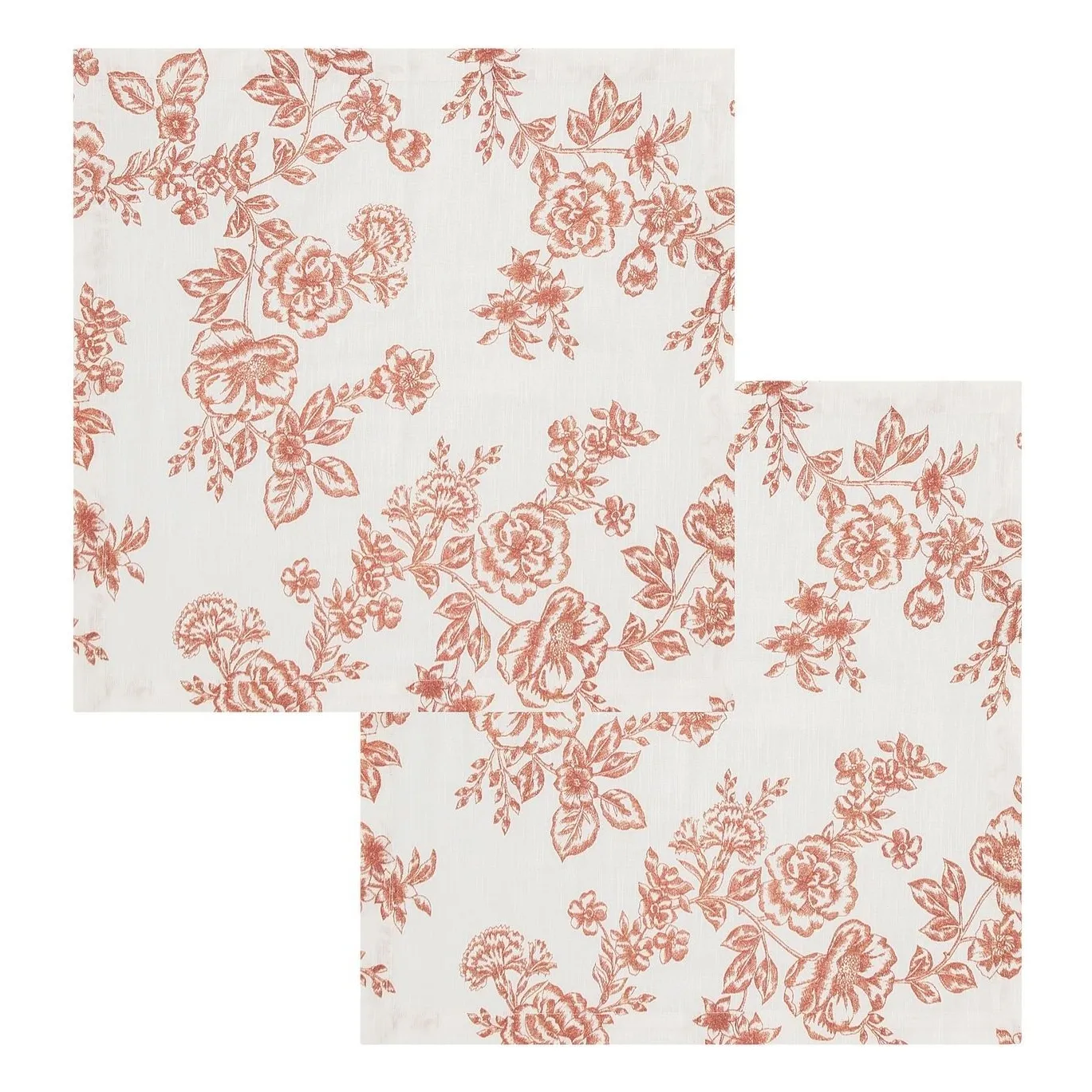 Anna + Nina Red Whimsical Napkins - Set Of 2