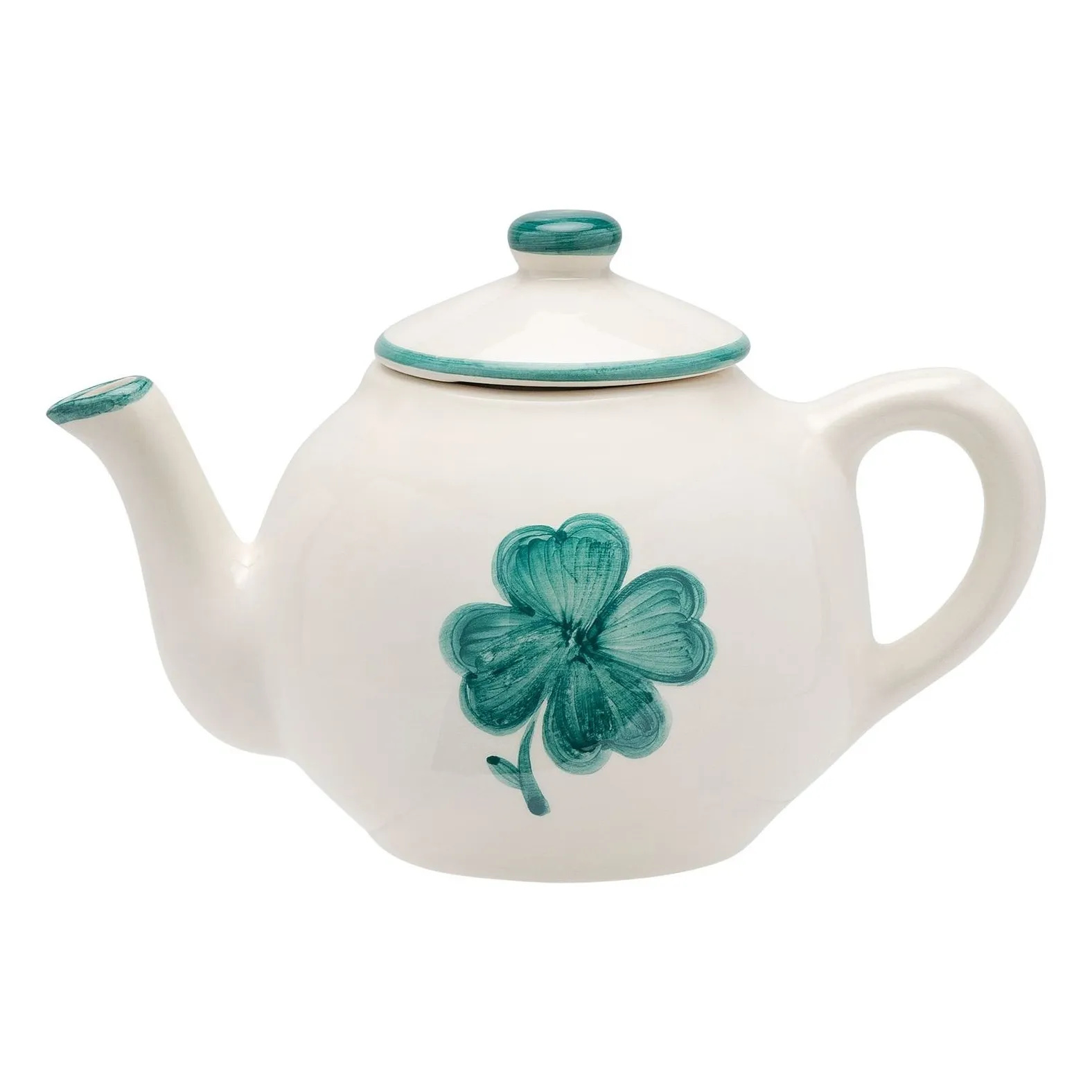 Anna + Nina Green Shamrock Teapot