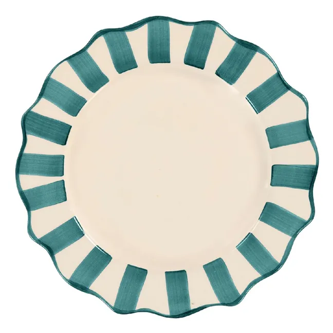 Assiette Scalloped | Vert sapin