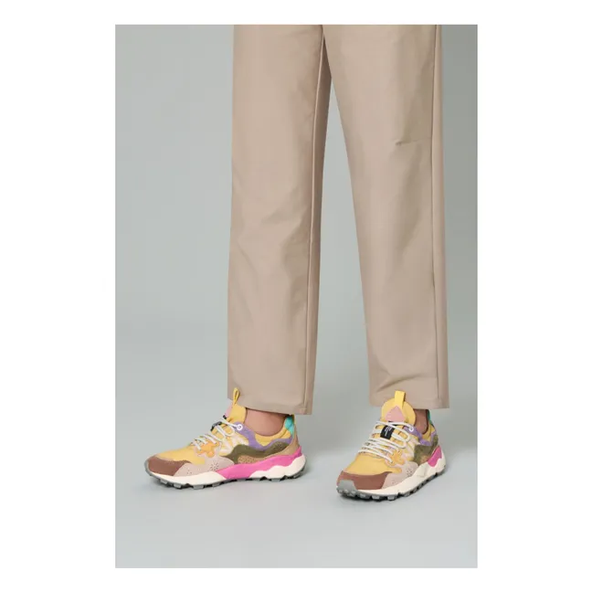 Baskets Yamano 3 Suède et Nylon | Jaune moutarde