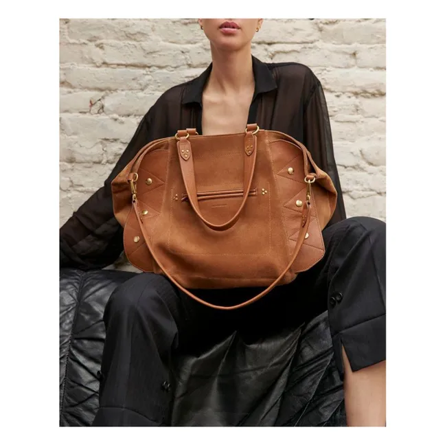 Sac Roger Croûte Velours | Caramel