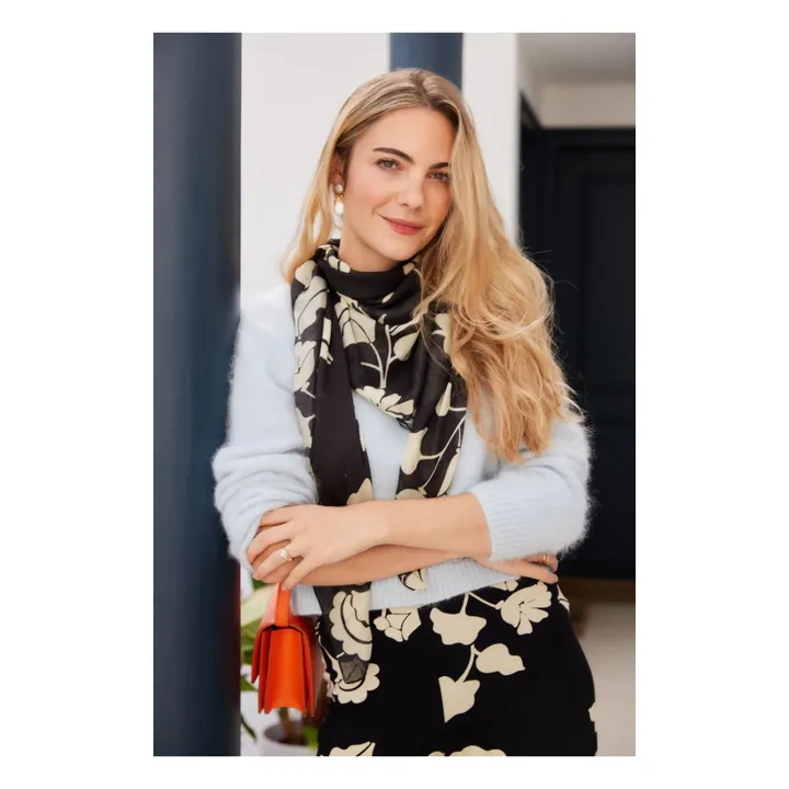Foulard Alma Tokyo | Noir- Image produit n°2