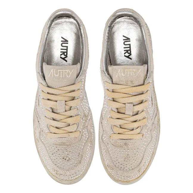 Baskets Medalist Low Strass | Crème