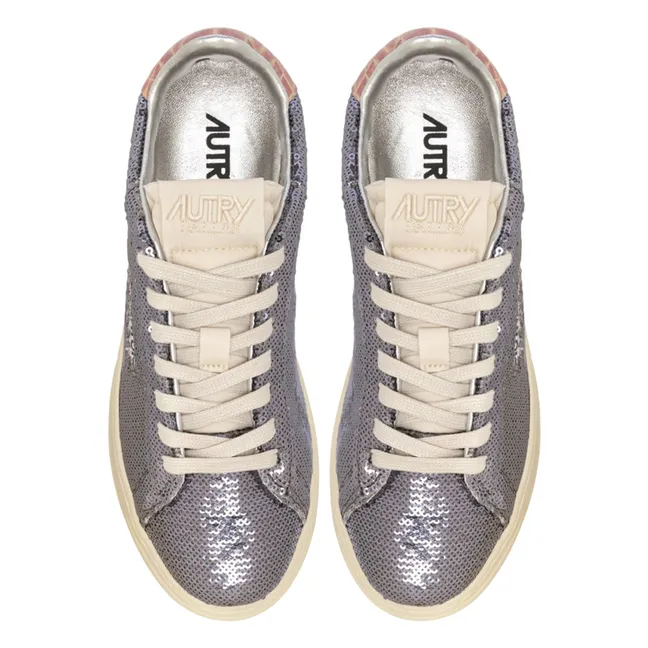 Zapatillas Dallas Low Glitter | Gris Oscuro