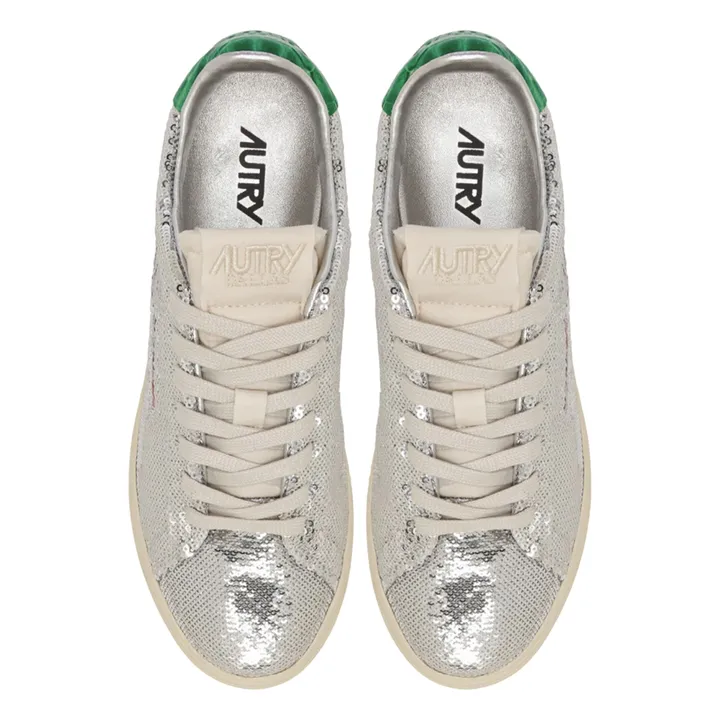 Dallas Low Glitter Sneakers | Silver- Product image n°3