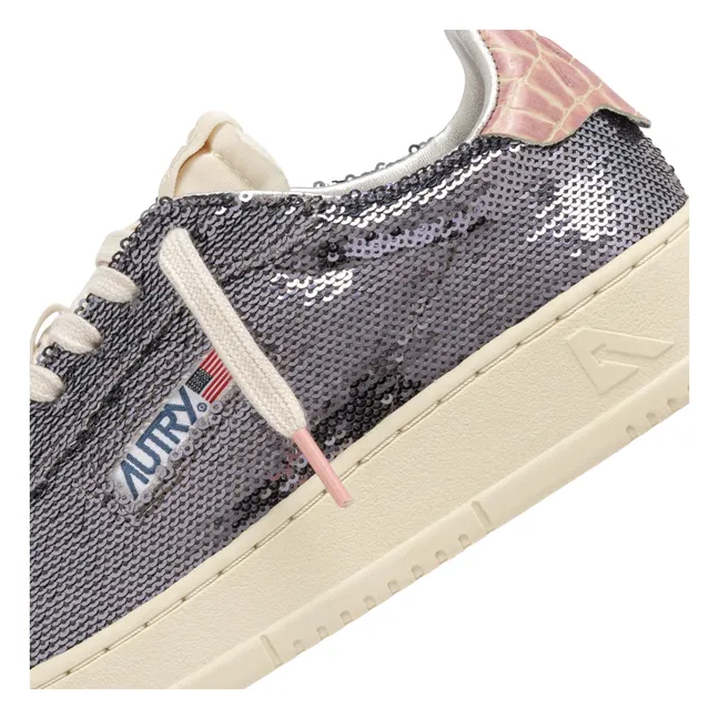 Baskets Dallas Low Paillettes | Gris foncé