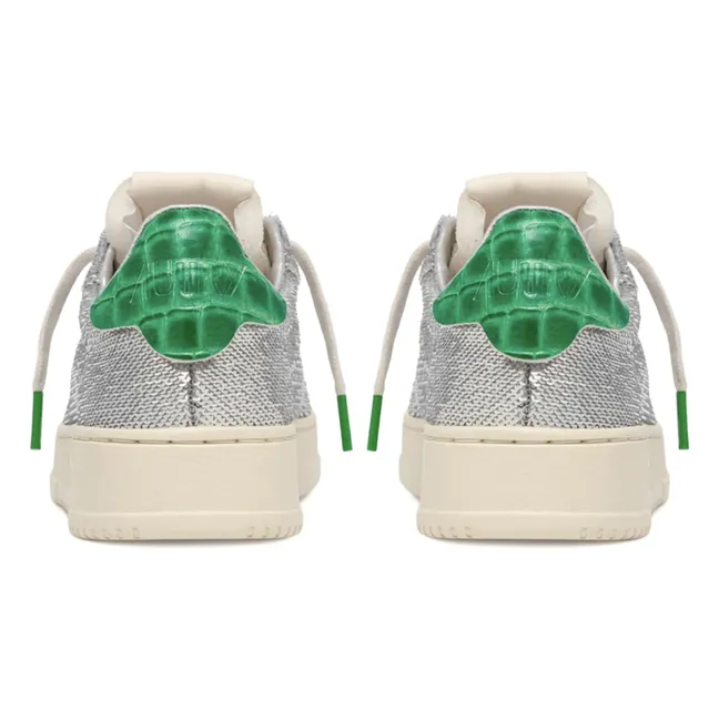 Zapatillas Dallas Low Glitter | Plateado