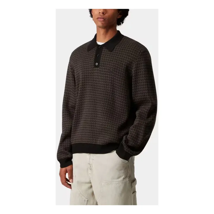 Polo L/S Lowis | Marron- Image produit n°1