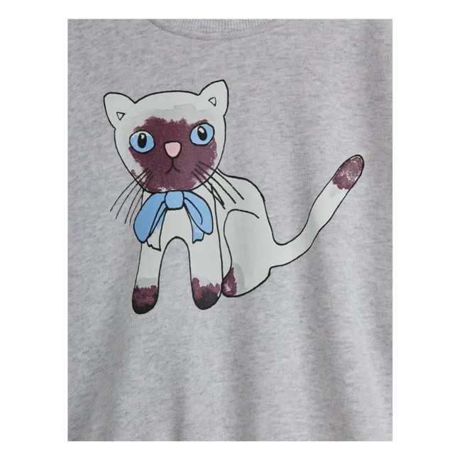 Sweat Siamese Coton Bio | Gris chiné