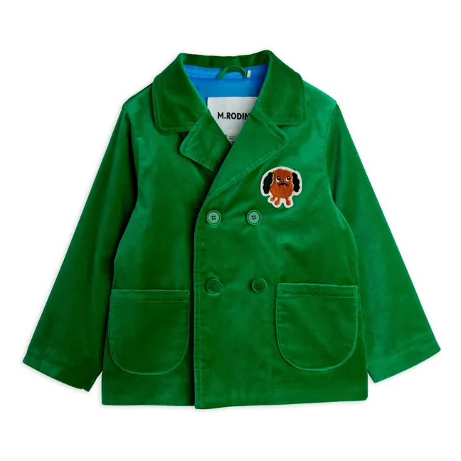 Jacke Diggie Velours Bio-Baumwolle | Grün