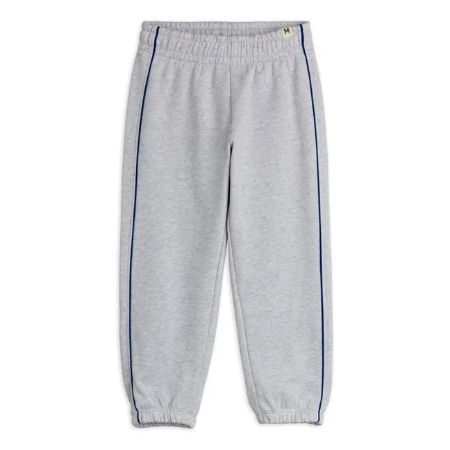 Jogger Liseré Coton Bio | Gris chiné