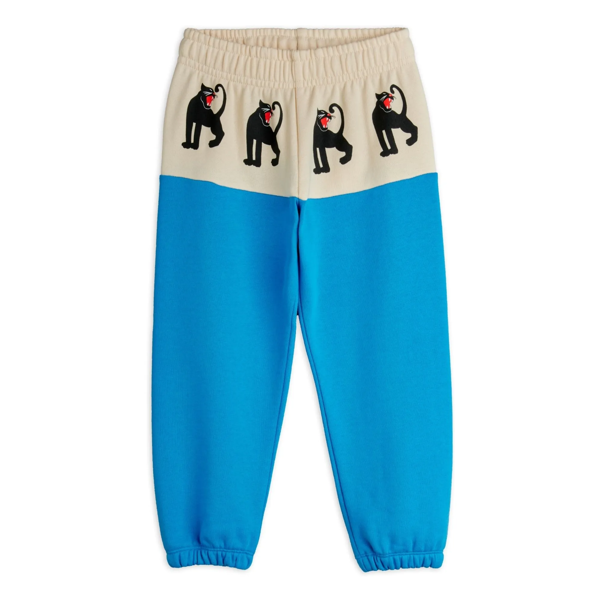 Mini Rodini Azure Blue Panther Organic Cotton Joggers