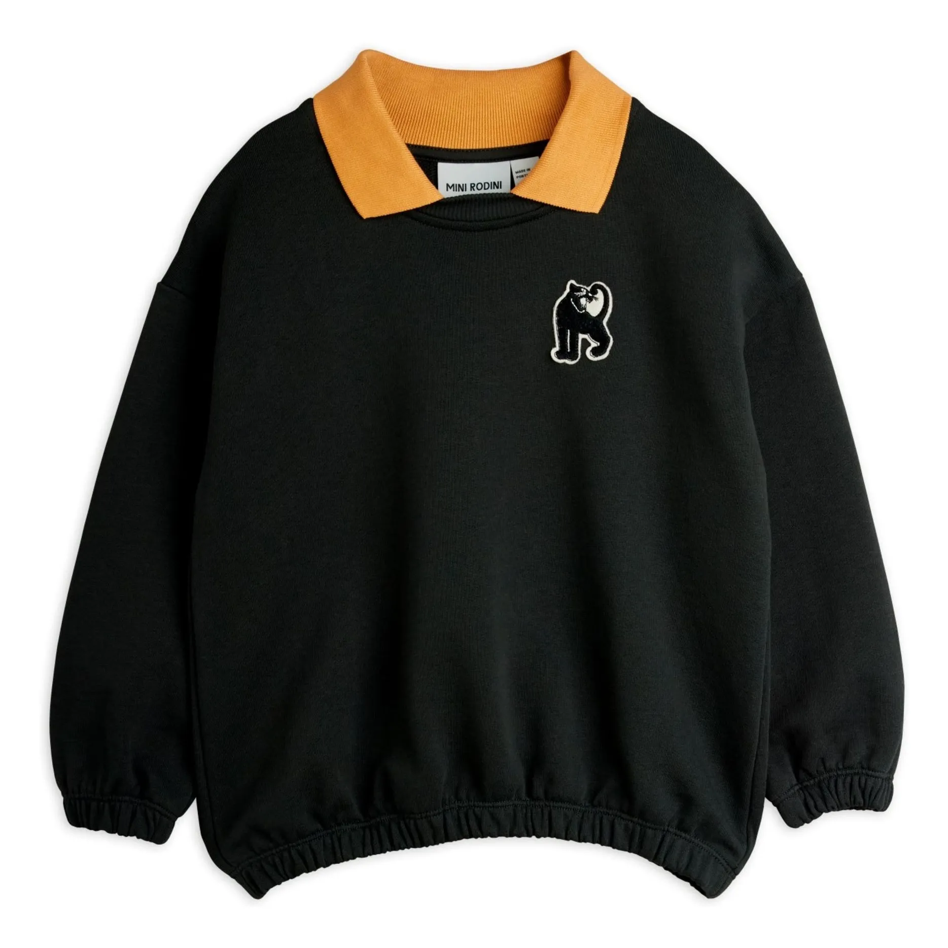Mini Rodini Black Panther Collar Sweatshirt Organic Cotton