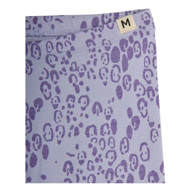 Legging Léopard Coton Bio | Mauve