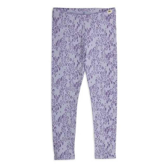 Legging Léopard Coton Bio | Mauve
