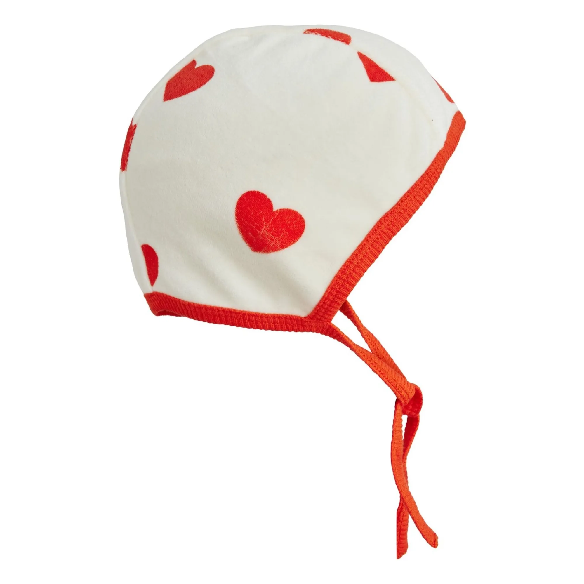 Mini Rodini White Béguin Cœurs Coton Bio