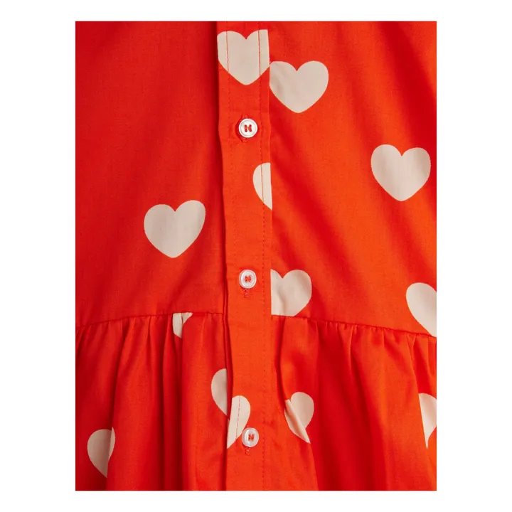 Kleid Herzen Bio-Baumwolle | Rot- Produktbild Nr. 2