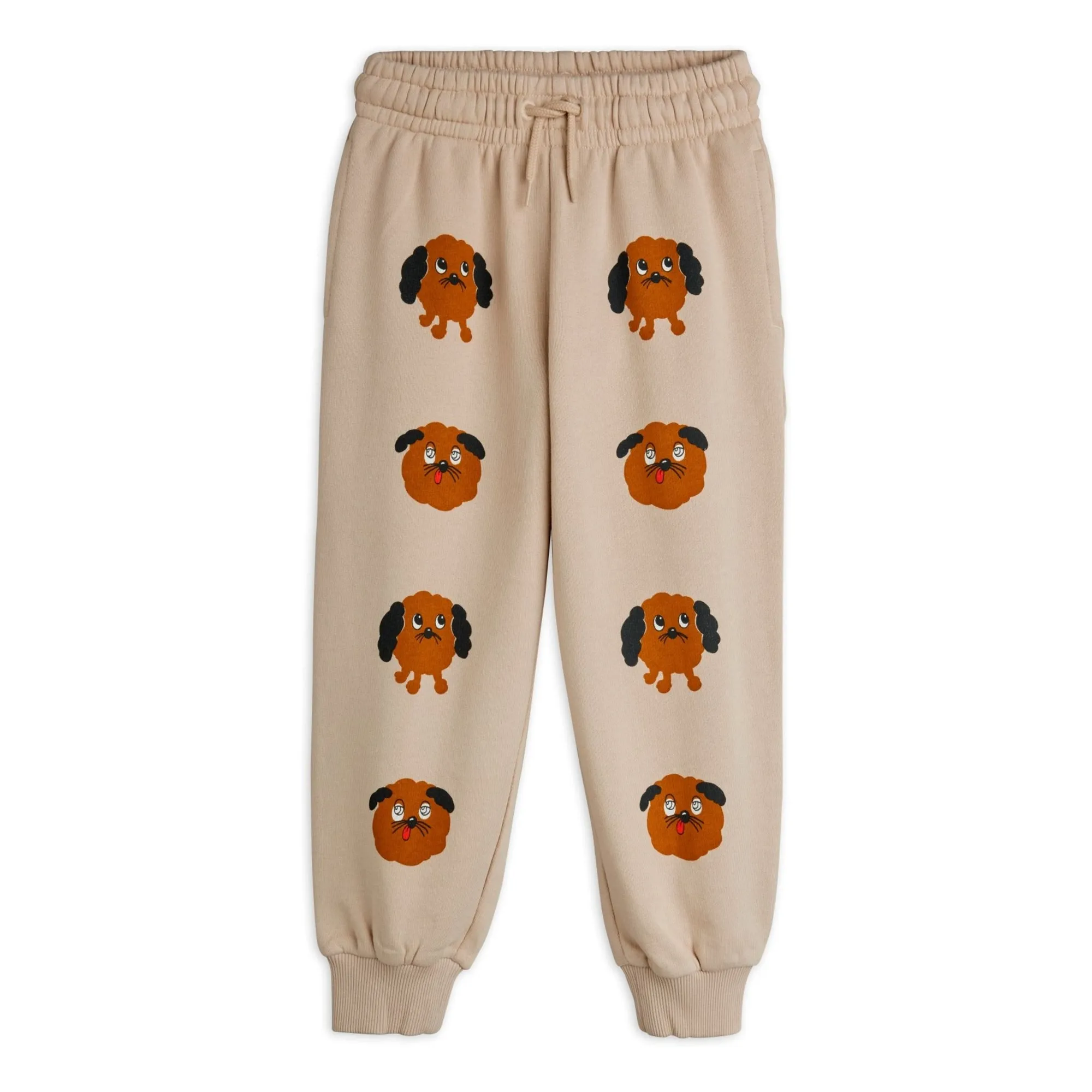Mini Rodini Heather Grey Doggies Organic Cotton Jogger