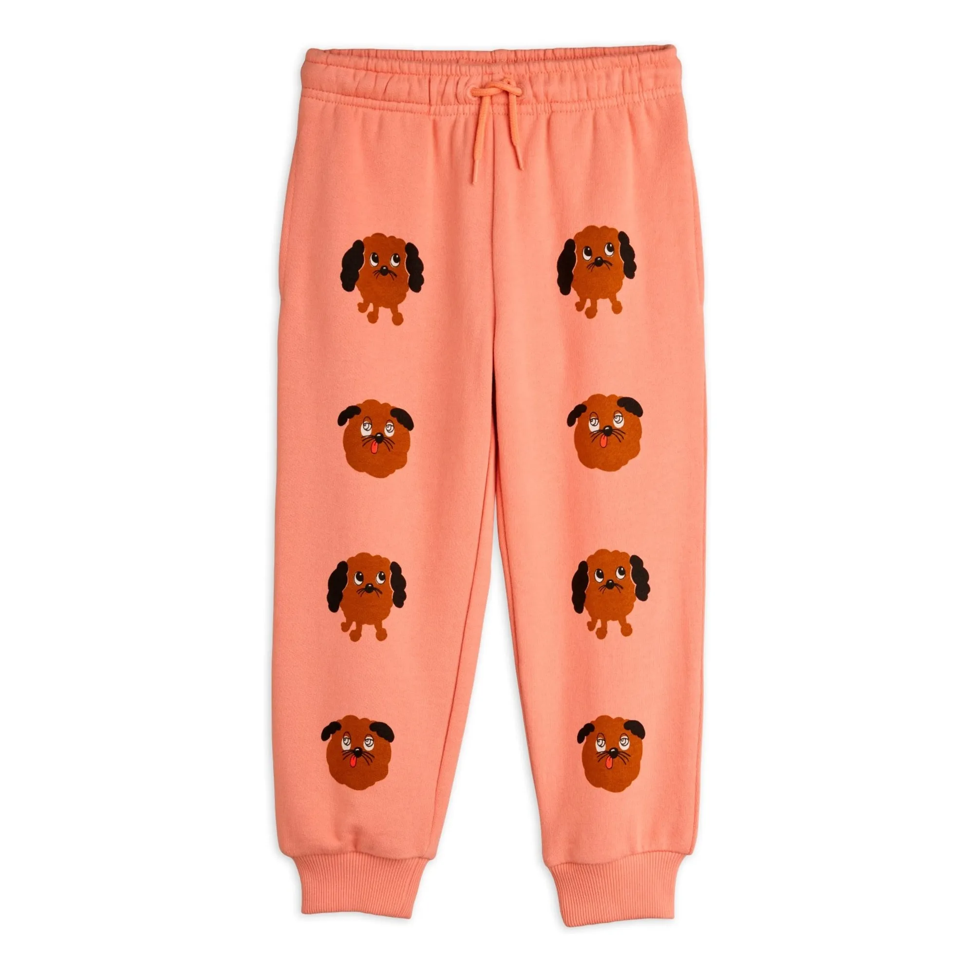 Mini Rodini Pale Pink Doggies Organic Cotton Jogger