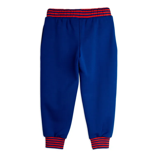 Striped Organic Cotton Joggers | Royal blue