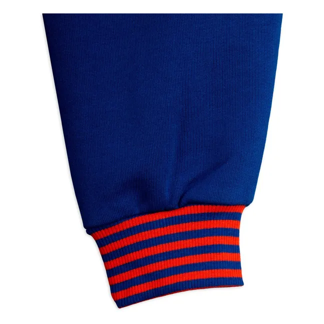 Jogger Rayé Coton Bio | Bleu roi