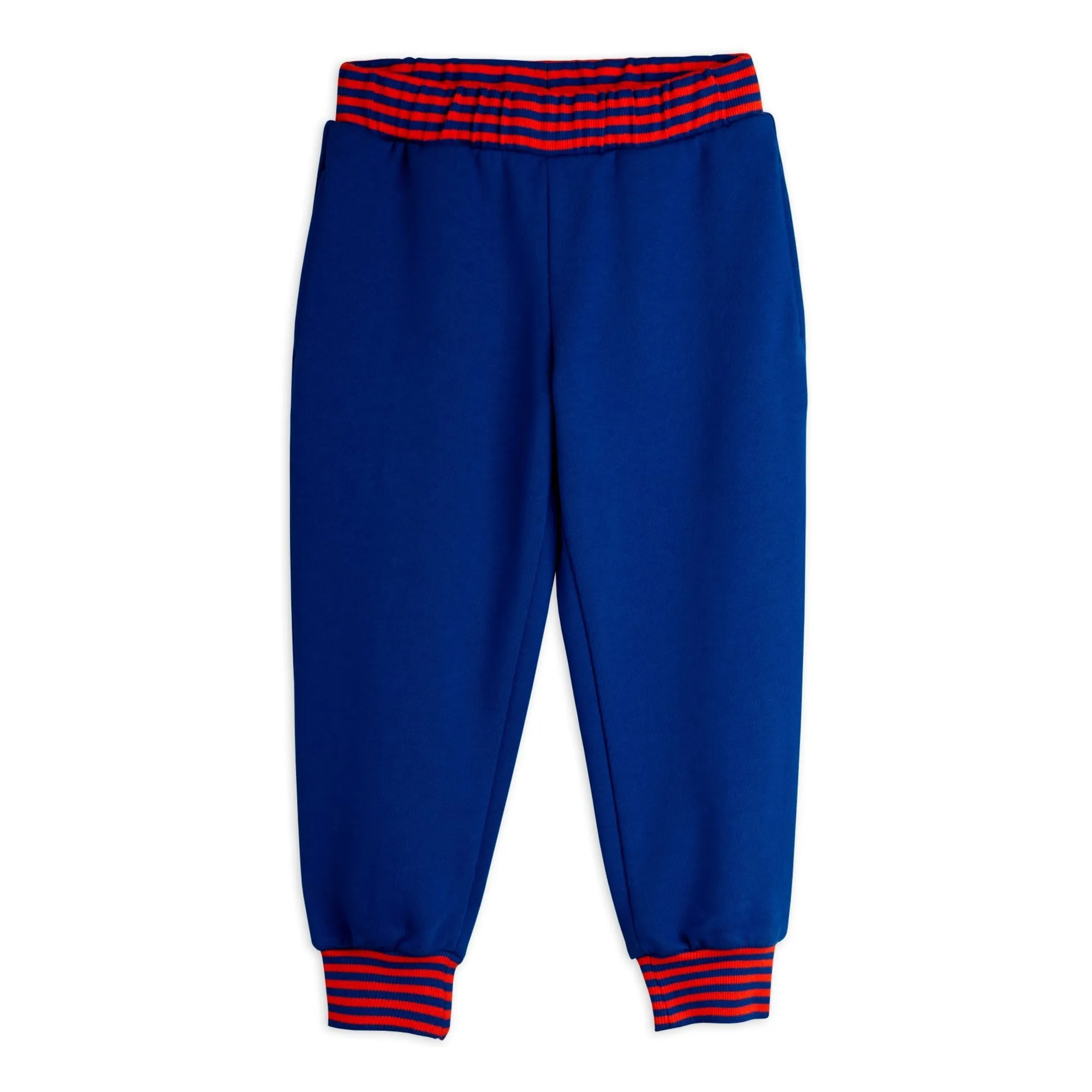 Mini Rodini Royal Blue Striped Organic Cotton Joggers