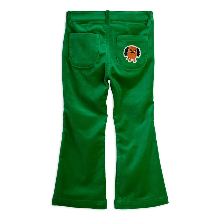 Doggie Flare Pants Velvet Organic Cotton | Green- Product image n°3