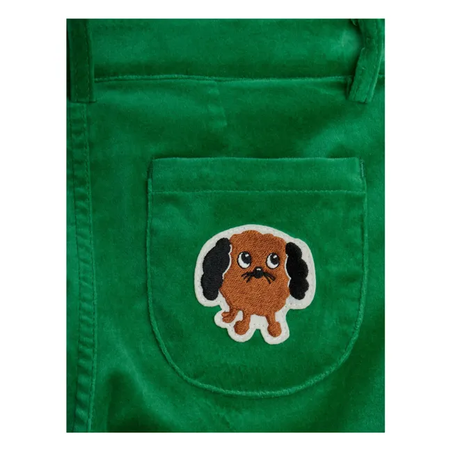 Doggie Flare Pants Terciopelo Algodón Ecológico | Verde