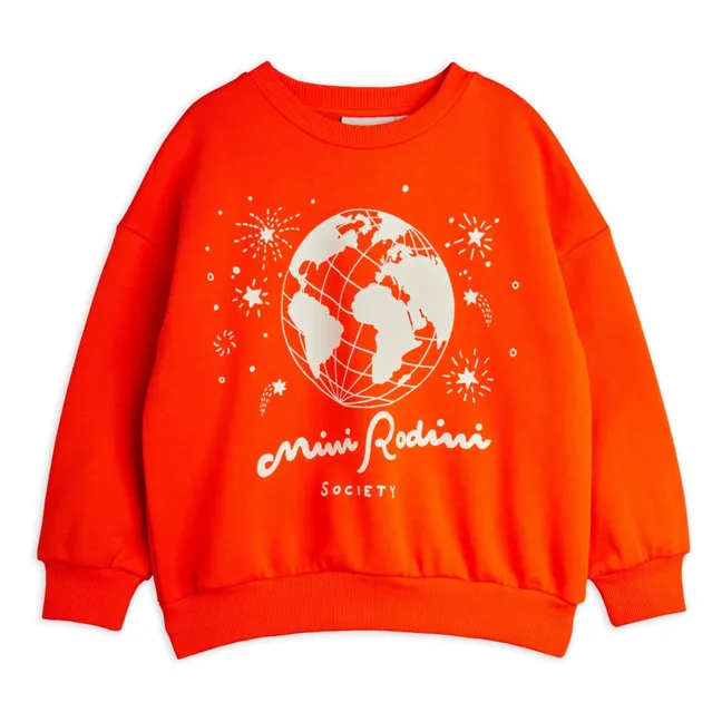 Mini Rodini organic cotton sweatshirt | Red