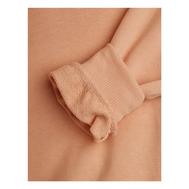 Sweat Col Cœur Coton Bio | Rose pâle