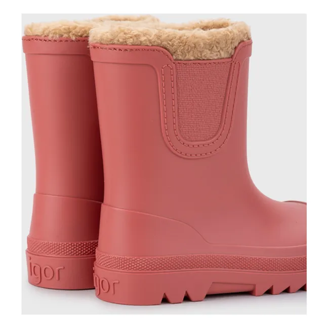 Bottes de Pluie Fourrées Verona Borrego | Corail