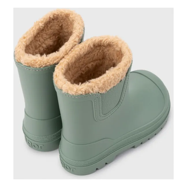 Gefütterte Regenstiefel Verona Borrego | Mandelgrün